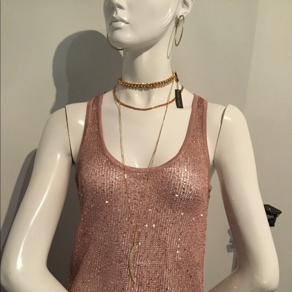 VinceCamuto gold long pave pendant necklace - Picture 3 of 12